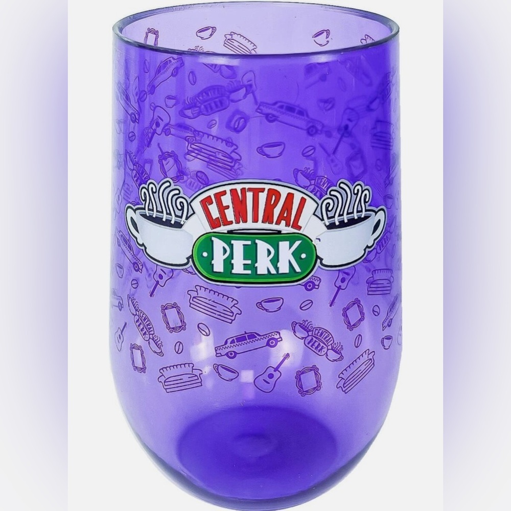Spoontiques - Central Perk Acrylic Wine Cup - 16oz - 5 5/8” Tall